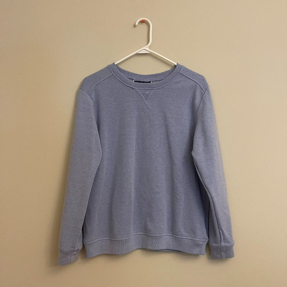 karen scott sky blue long sleeve crewneck